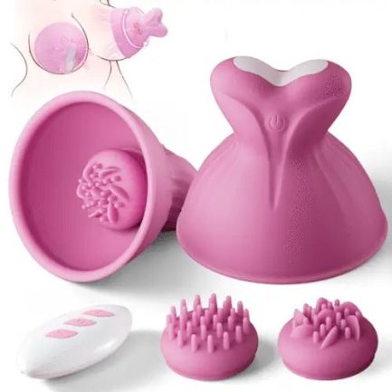 Acmejoy - 7 Vibrating & Rotation Nipple Toys with Replaceable Message Head - 图片 7