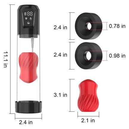 Alexander- 7 Vibrating & 5 Sucking Penis Pump Vacuum Suction Male Penis Extender - 图片 8