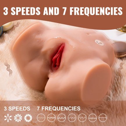 Acmejoy - Tracy  6.38lbs Vibrating Ass Realistic Butt Coffee Color - 图片 2