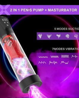 Alexander- 7 Vibrating & 5 Sucking Penis Pump Vacuum Suction Male Penis Extender
