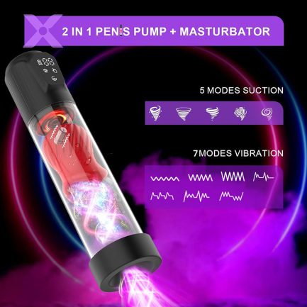 Alexander- 7 Vibrating & 5 Sucking Penis Pump Vacuum Suction Male Penis Extender - 图片 2