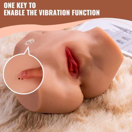 Acmejoy - Tracy  6.38lbs Vibrating Ass Realistic Butt Coffee Color - 图片 3