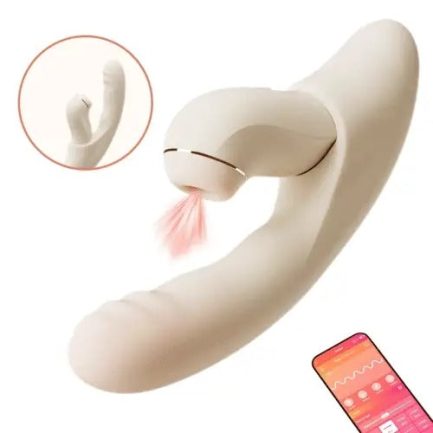 Acmejoy - 4 IN 1 APP Control Thrusting Sucking Heating G-spot Vibrators Detachable Stimulator - 图片 7