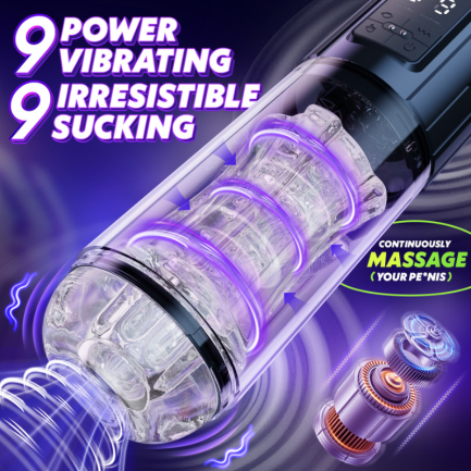 Acmejoy- Iron Man 9 Vibration & Sucking Automatic Blowjob Male Stroker - 图片 2