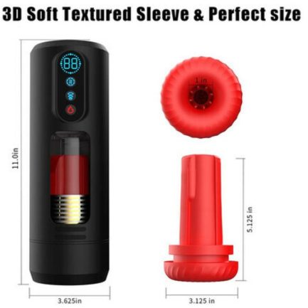 Acmejoy - 9 Telescopic Vibration Sucking Heated Aircraft Male Stroker - 图片 7