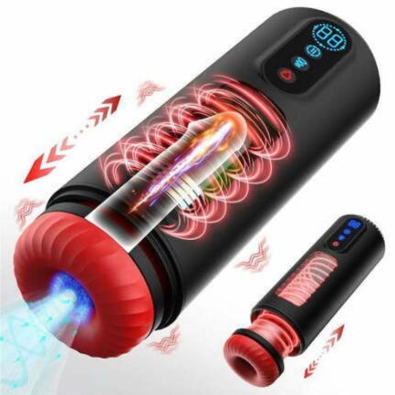 Acmejoy - 9 Telescopic Vibration Sucking Heated Aircraft Male Stroker - 图片 10