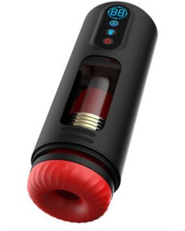 Acmejoy – 9 Telescopic Vibration Sucking Heated Aircraft Male Stroker