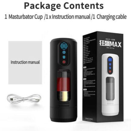 Acmejoy - 9 Telescopic Vibration Sucking Heated Aircraft Male Stroker - 图片 8