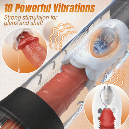Acmejoy - Robert 2 IN 1 Powerful Vibrating Masturbator Penis Pump with Manual Mode - 图片 8