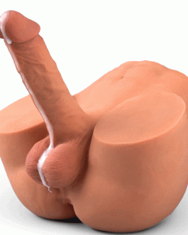 Acmejoy – Thrusting Vibrating Dildo Realistic Butt 10.12lbs Brown