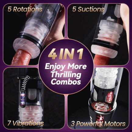 Widowmaker - Rotating Sucking Enjoy Inflation & Twist Massage Fun Masturbation Stroker - 图片 6