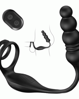 Ethan –  Thrusting & Vibrating Prostate Massager with Cock Ring