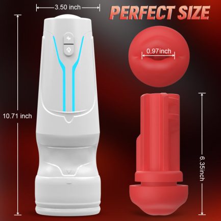 Acmejoy - Soren City Lights Red Sucking Mouth Vibrating Male Stroker - 图片 4
