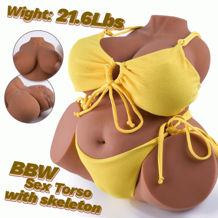 Acmejoy - 21.6lbs Housewife Voluptuous Body Sex Torso BBW Sex Doll - 图片 6