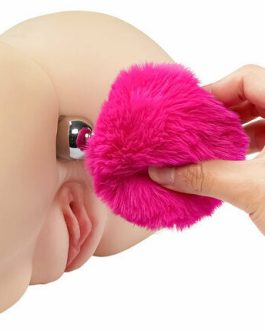 Metal Pink Hairball Base Butt Plug 5.51 Inch