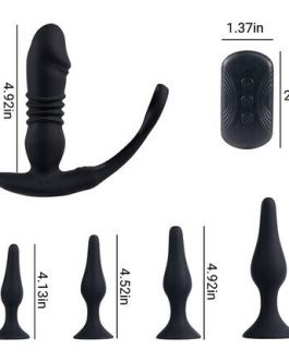 AcmeJoy 6 in 1 Thrusting Vibrating Prostate Massager Set
