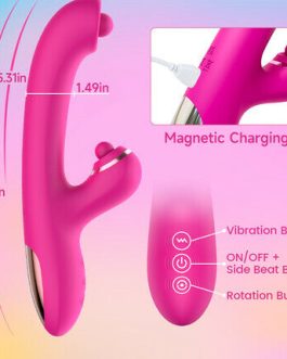 Acmejoy – G spot Vibrator with Dual-Ball Clit 7 Vibrating Tapping & 10 Rotating Stimulator