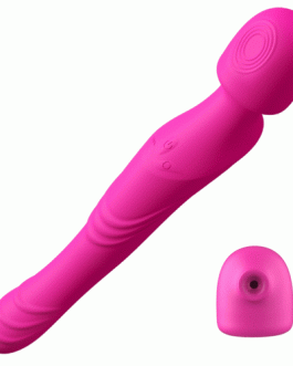 Acmejoy – Burning Ardor 5 IN 1 Sucking Tapping Thrusting Rotating G-Spot Dildo Vibrator for Women Couple