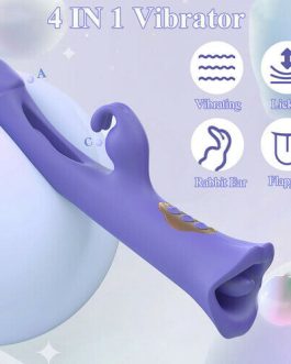 Acmejoy – Clit Nipple Anal Stimulation Rabbit Licking Vibrating Flapping 4 IN 1 Stimulator