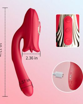 Acmejoy-Shaped Biting G Spot Soother with Vibration & Flapping