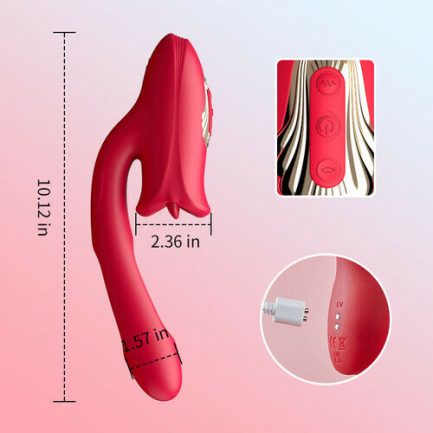Acmejoy-Shaped Biting G Spot Soother with Vibration & Flapping - 图片 2