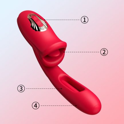 Acmejoy-Shaped Biting G Spot Soother with Vibration & Flapping - 图片 3