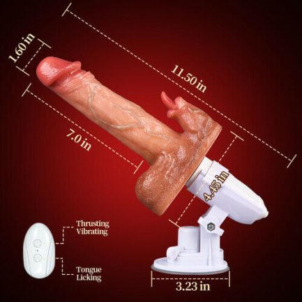 Acmejoy - Sex Machine 90° Automatic Adjustable 8 Thrusting & Vibrating & Licking Dildos Vibrator - 图片 4