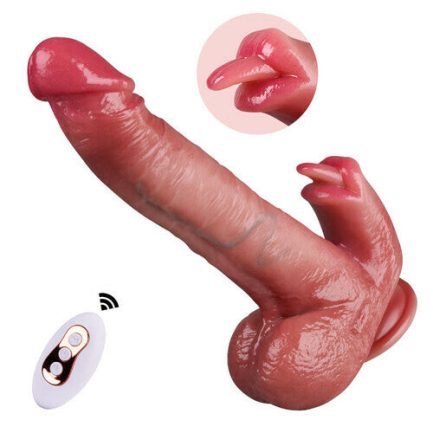 Acmejoy - UPGRADED 10.43 In Longer Licking Heating Thrusting Swinging Lifelike Dildo - 图片 6