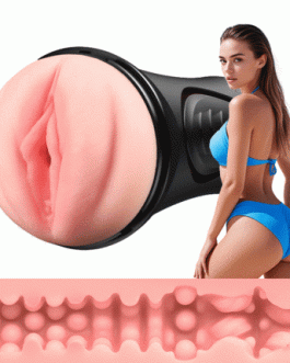 Pressure Palm – 10 Vibrations Realistic Labia Vaginal Pressure IPX7 Waterproof Electric Masturbator Stroker