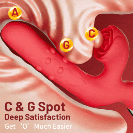 Acmejoy - 7 Thrusting Wiggling Rose Clit Stimulator G-spot Vibrator - 图片 6