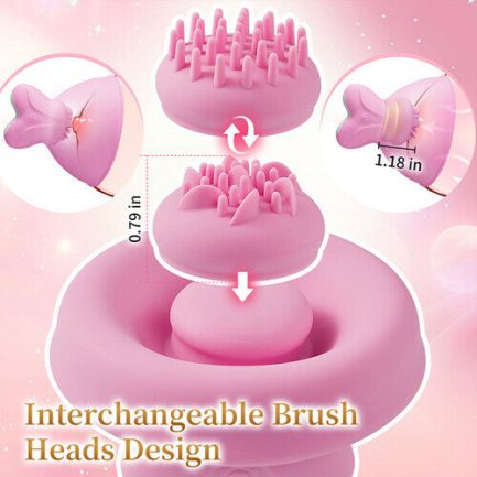 Acmejoy - 7 Vibrating & Rotation Nipple Toys with Replaceable Message Head - 图片 4