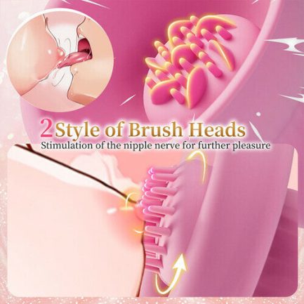 Acmejoy - 7 Vibrating & Rotation Nipple Toys with Replaceable Message Head - 图片 3