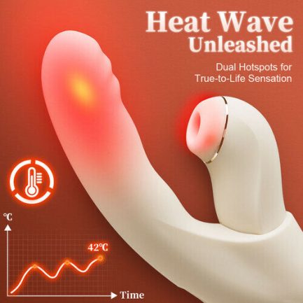 Acmejoy - 4 IN 1 APP Control Thrusting Sucking Heating G-spot Vibrators Detachable Stimulator - 图片 2