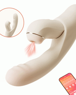 Acmejoy – 4 IN 1 APP Control Thrusting Sucking Heating G-spot Vibrators Detachable Stimulator