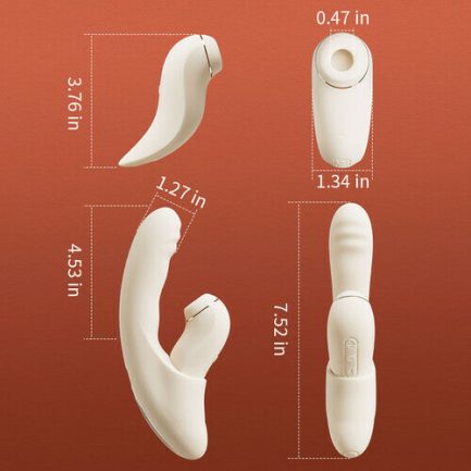 Acmejoy - 4 IN 1 APP Control Thrusting Sucking Heating G-spot Vibrators Detachable Stimulator - 图片 6