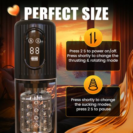 Aisia-4 Suction 5 Thrusting Rotating 3 in 1  Oral Sex Stroker - 图片 4