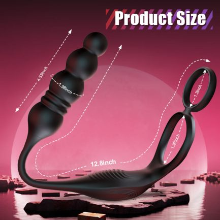 Ethan -  Thrusting & Vibrating Prostate Massager with Cock Ring - 图片 6