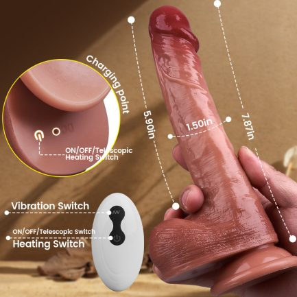 Acmejoy - UniFlex 8 Thrusting Heating G & P-spot Fun Dildo 7.87 in - 图片 5