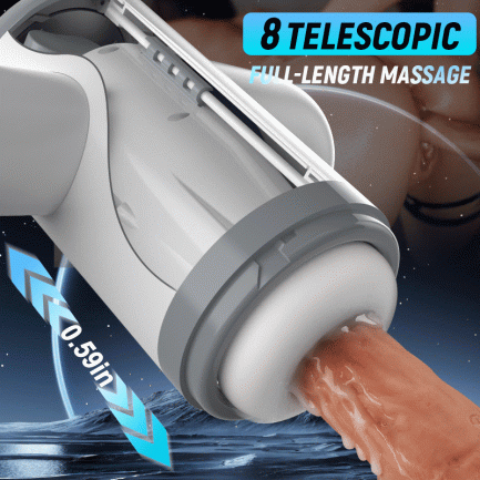 Acmejoy - Automatic Lubrication 8 Thrusting & Sucking Handheld Male Stroker - 图片 9