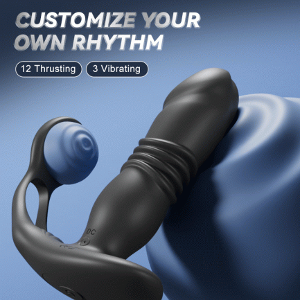 AcmeJoy 6 in 1 Thrusting Vibrating Prostate Massager Set - 图片 8