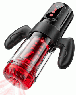 Acmejoy – Terminator 9 Telescopic Rotating Sucking with Handle Male Stroker
