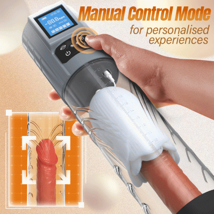 Acmejoy - Robert 2 IN 1 Powerful Vibrating Masturbator Penis Pump with Manual Mode - 图片 9