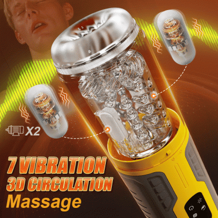 CREAMPIE - 5 IN 1 Licking Massage Thrust Rotation Vibrating Burst Stroker - 图片 8