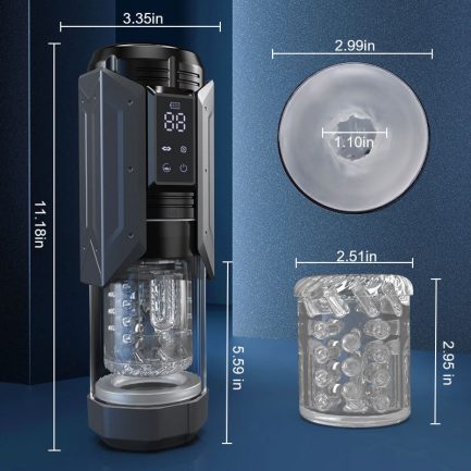 King -100% Waterproof 4 IN 1 Automatic Masturbation Cup for Men - 图片 5