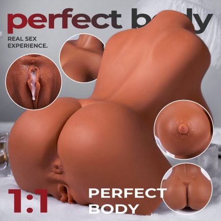 Acmejoy - 7.26 lbs Big Breasts and Big Meat Fixed Brown Masturbator Sex Torso - 图片 4