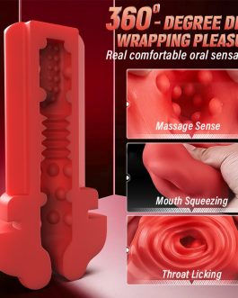 Acmejoy – Soren City Lights Red Sucking Mouth Vibrating Male Stroker