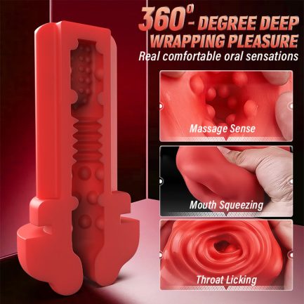Acmejoy - Soren City Lights Red Sucking Mouth Vibrating Male Stroker - 图片 2