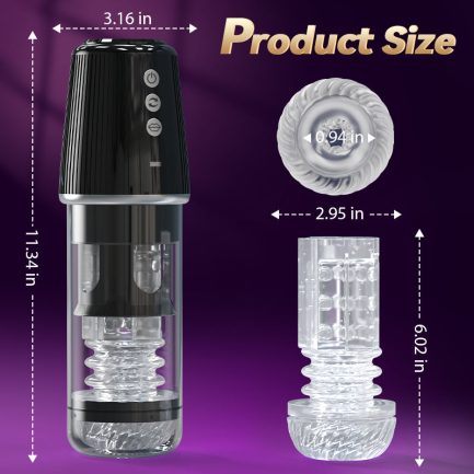 Widowmaker - Rotating Sucking Enjoy Inflation & Twist Massage Fun Masturbation Stroker - 图片 3