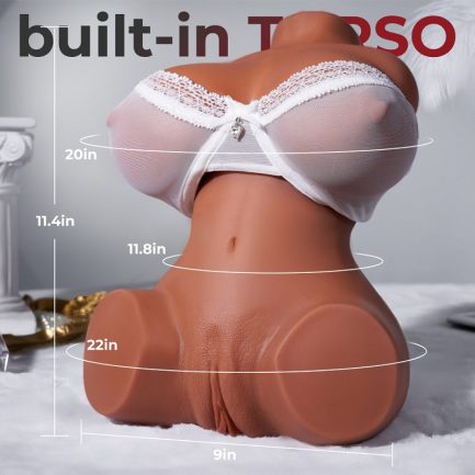Acmejoy - 7.26 lbs Big Breasts and Big Meat Fixed Brown Masturbator Sex Torso - 图片 6