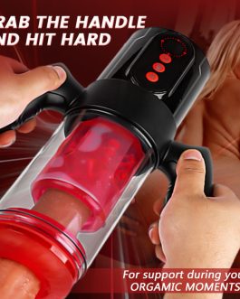 Acmejoy – Terminator 9 Telescopic Rotating Sucking with Handle Male Stroker